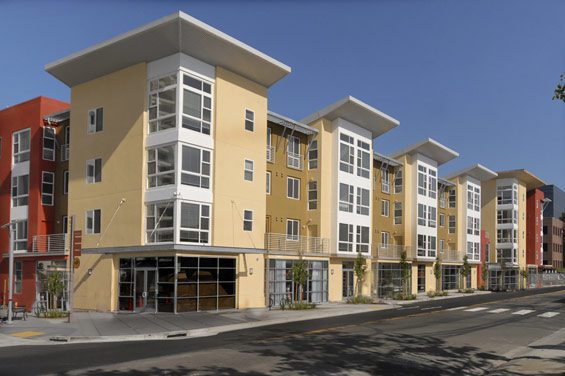 Modern apartment building exterior