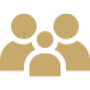 Family icon in gold and black